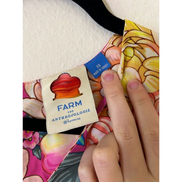 Farm Rio Anthropologie Eulalie Wide-Leg Jumpsuit size XS pink floral spring - Picture 4 of 12